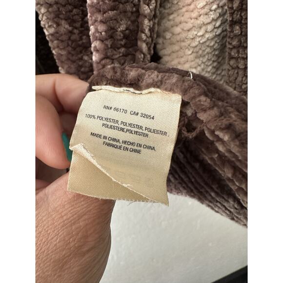 Anthropologie Moth Chenille Cardigan Women’s XS Green Open Front Cozy Pockets - Picture 9 of 16